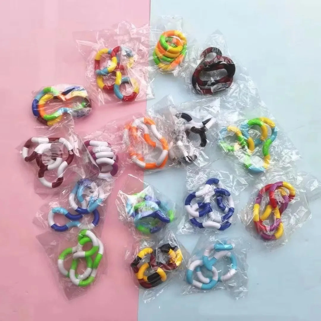 2/5PCS Sensory Fidget Toys Twist Loop Rope for Stress Relief Music Rhythm Anxiety Relief Toys for Adults Kids ADHD Tool