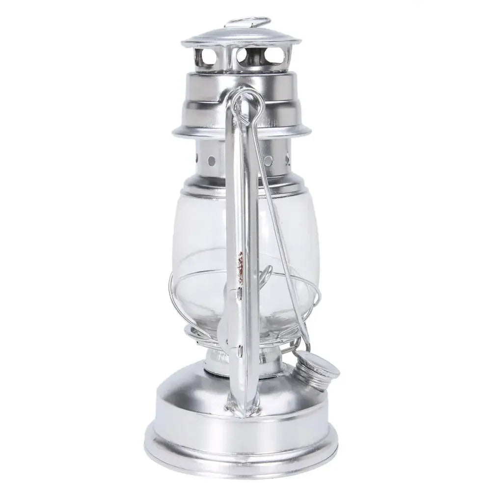 1PC Retro Lantern Home Table Decoration Lamp Outdoor Picnic Hand-Held Lights Metal Hurricane Oil for Dinner Decoration Lamps