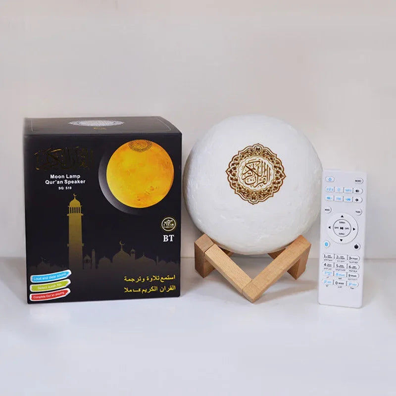 Quran Islam Arabic Koran Muslim Ramadan Azan Wireless Portable Bluetooth Speaker Bright Night Light Lamp Holy Islamic Arab Music