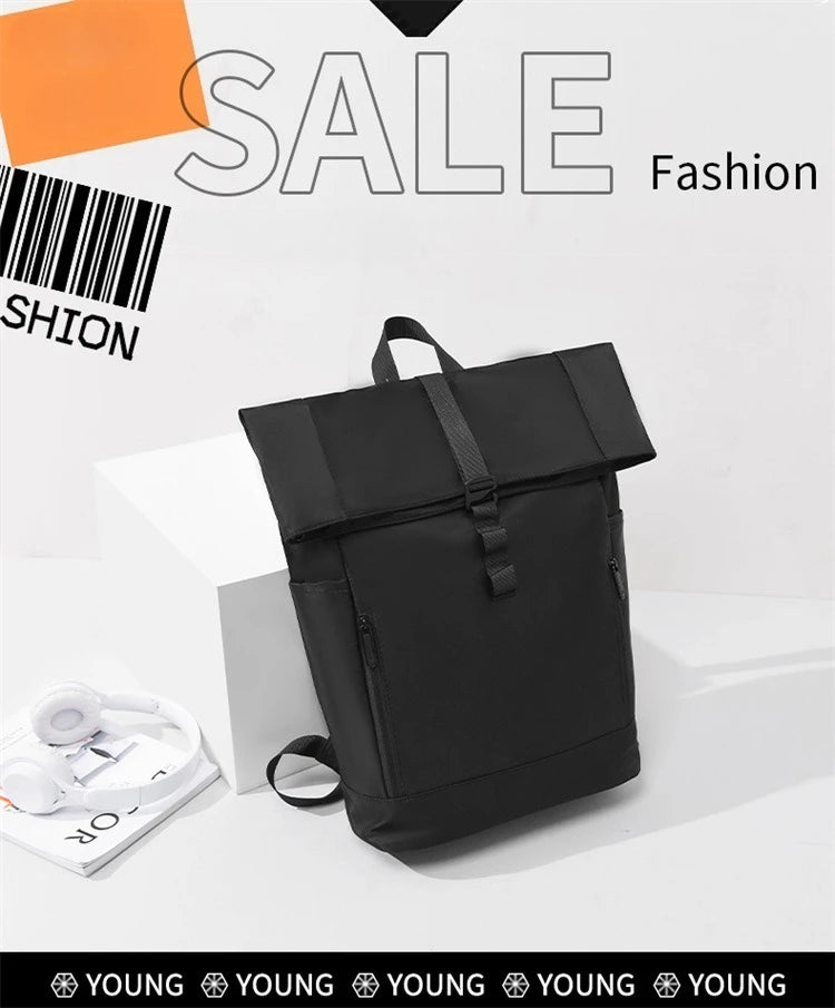Europa und die Vereinigten Staaten: Neuer Roll-Top-Rucksack für Herren, Business- und Freizeitrucksack mit Rollverschluss.