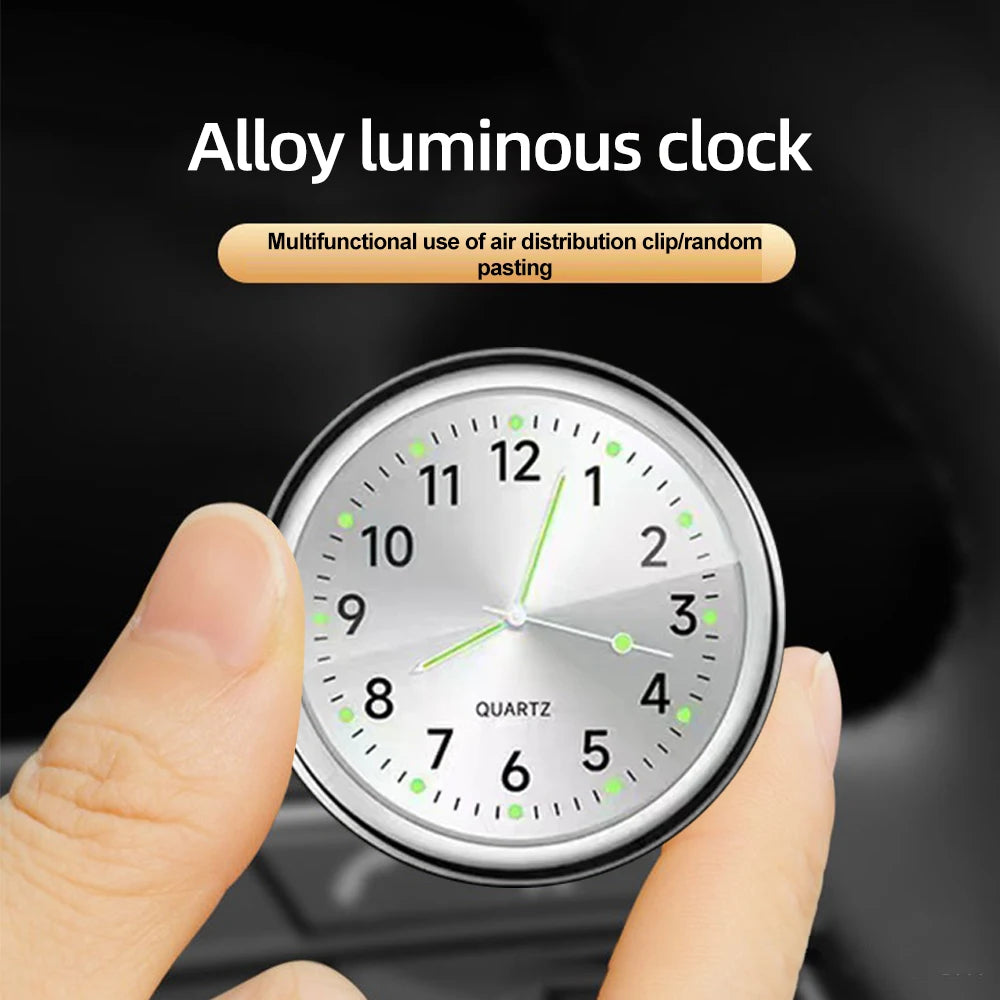 Mini-Autouhr, leuchtend, 5 Farben, Auto-Stick-On-Digitaluhr, Mechanik, Quarz, Motorraduhren, Auto-Ornament, Autozubehör