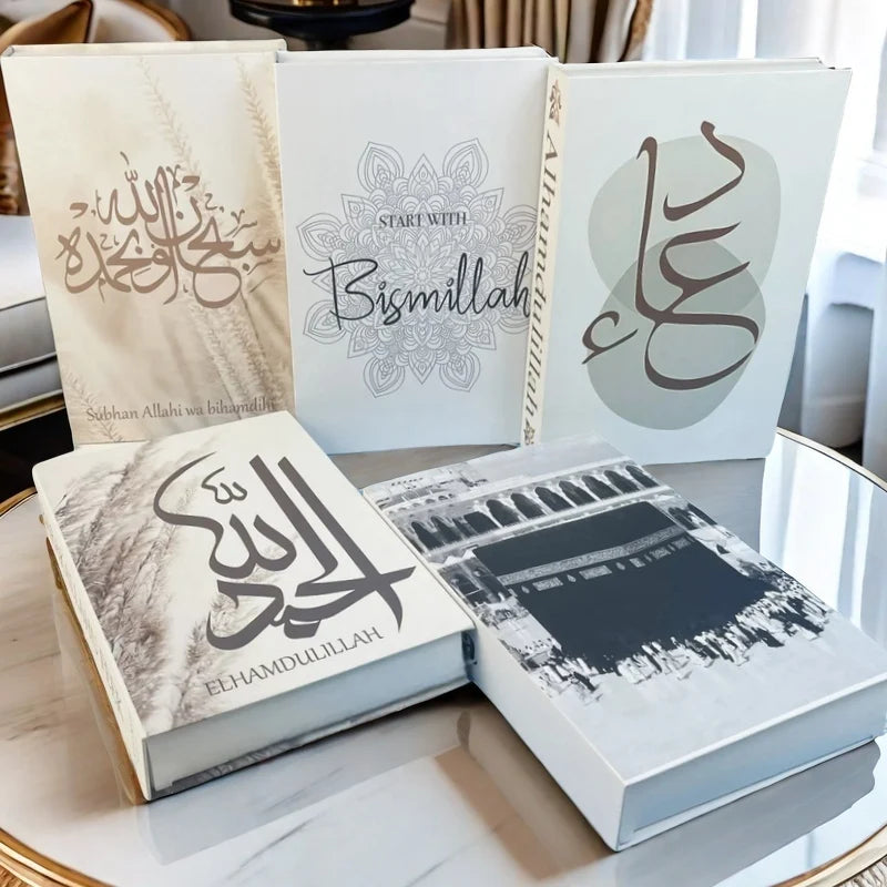 Islamic Decorative Books Kaaba Mosque Luxury Fake Book Storage Box Interior Decoration Coffee Table Bedroom Ornaments Room Decor