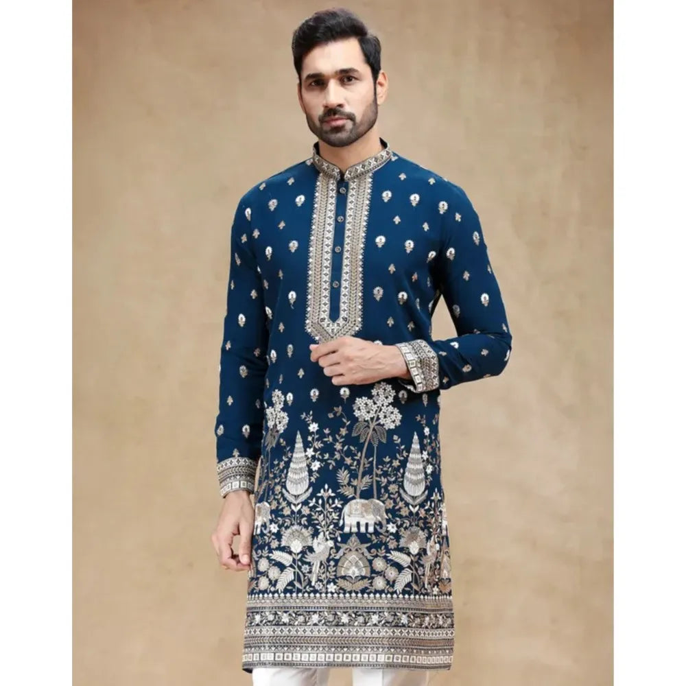 Men Islamic Arabian Patchwork Striped Embroidery Eid Muslim Long Robe Jubba Casual Thobe Men Muslim Islamic Men Robe