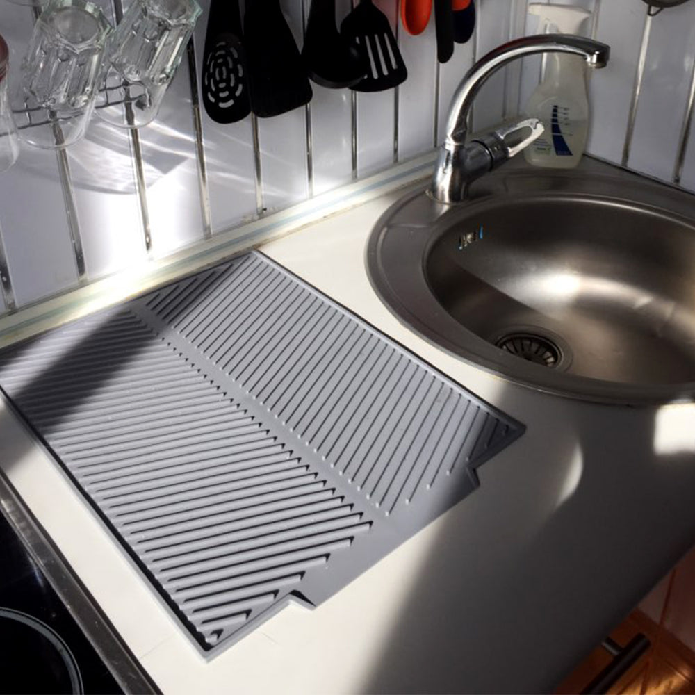 Kitchen Storage Dish Cup Drying Rack Holder Organizer Drainer Dryer Tray Tableware Water Drainning Tool Silicone Drying Pad