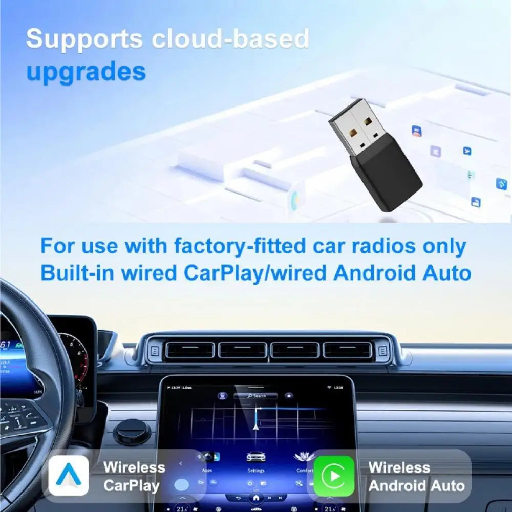 Wireless Adapter Smart Wireless CarPlay Android Auto USB Dongle WiFi Bluetooth Auto Connection OTA Upgrade für Original-Autos