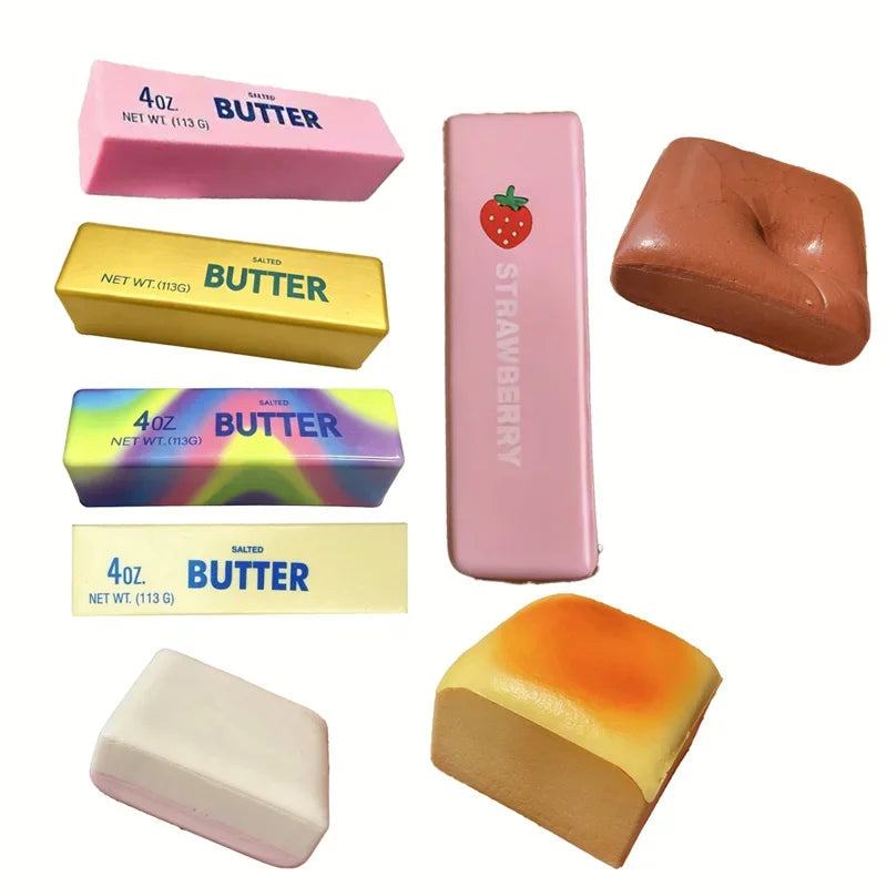 Butter Stick Squishy Squeeze Fidget Toy Sticky Butter Stick Shapeable Slow Rebound Fidget Squeeze Toy Adult Sensory Fidget Toys