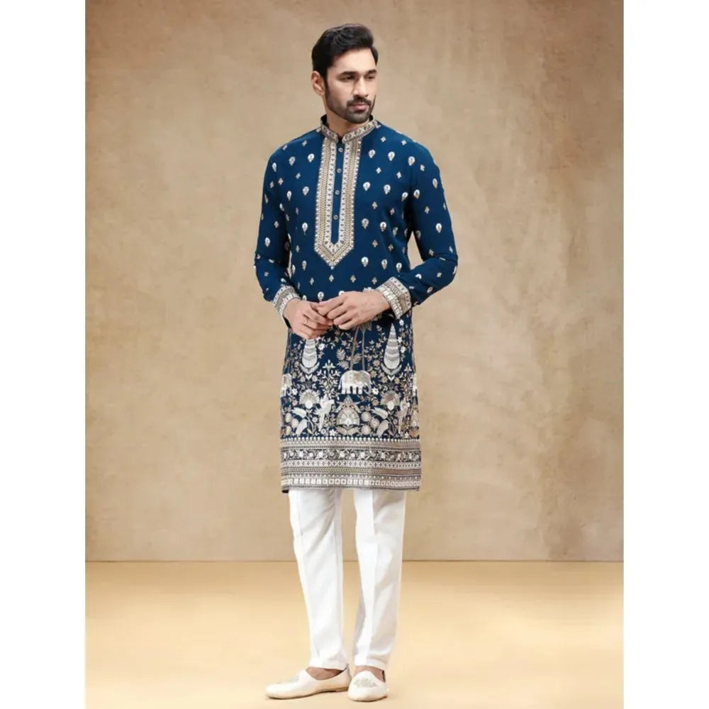 Men Islamic Arabian Patchwork Striped Embroidery Eid Muslim Long Robe Jubba Casual Thobe Men Muslim Islamic Men Robe