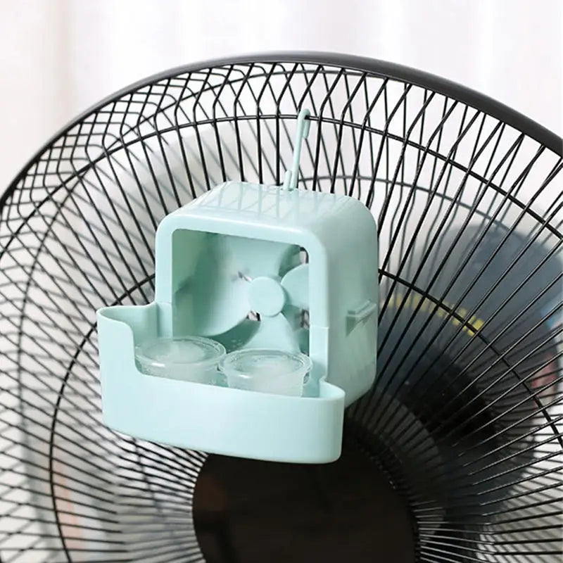 Electric Fan Cooling Storage Box Hanging Fan Cooling Tool With 4 Cup Household Cooling Box Fan Cooler Refrigeration Accessories