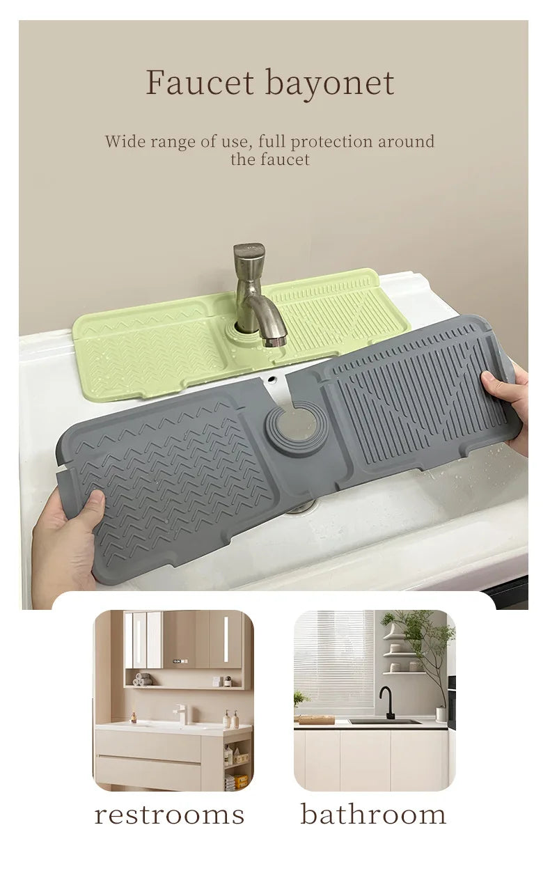 Kitchen Tools Silicone Faucet Drain Pad Slope Drain Pad Storage Pad Foldable Wash Table Waterproof Pad
