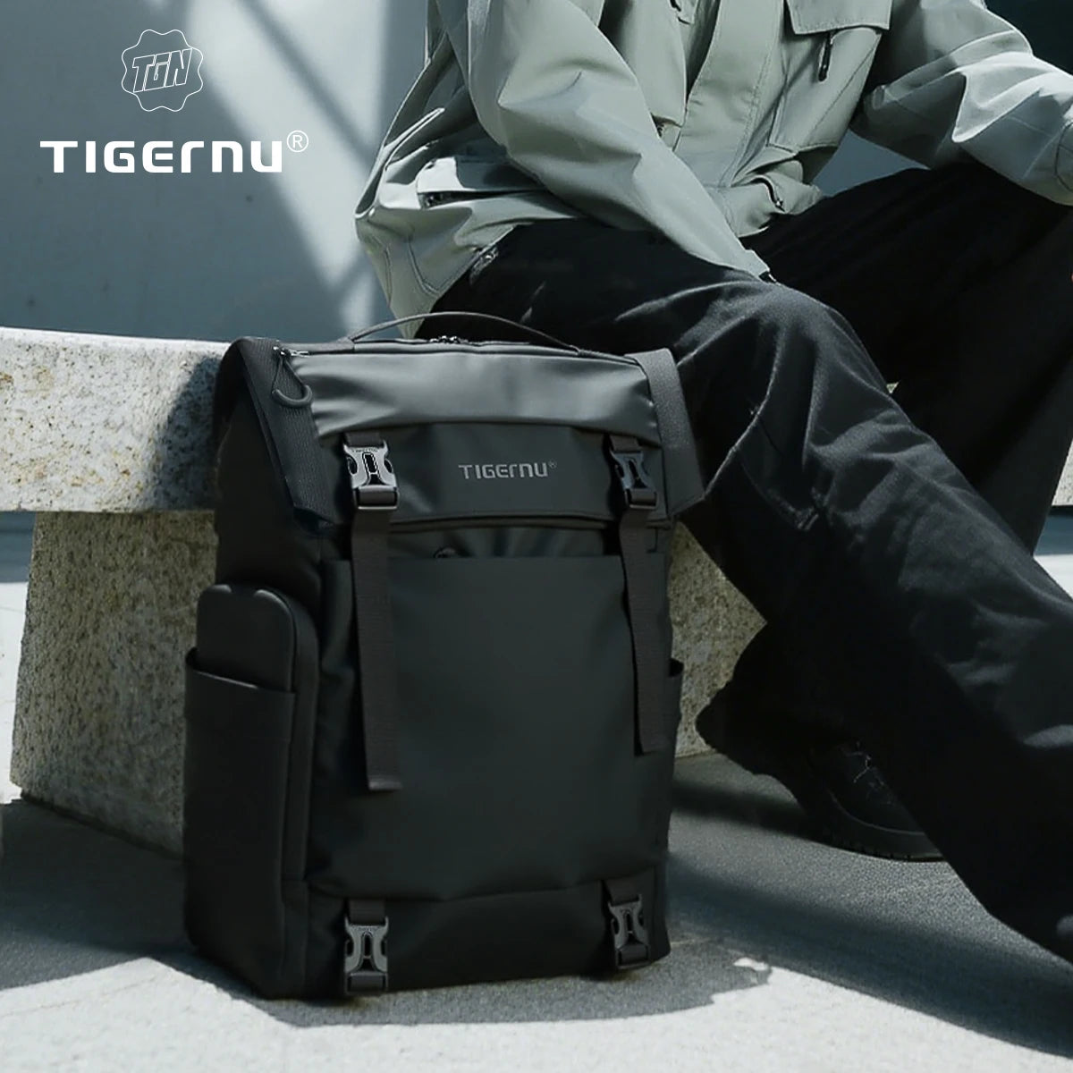 Tigernu Reiserucksack für Herren, TPU, wasserdicht, Rucksack für Herren, erweiterbar, Herrenrucksack, Business-Taschen, Schulrucksack
