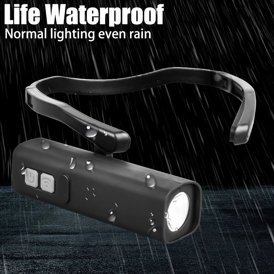 2025 New Ear-Hanging Headlamp, 1000 Lumens Motion Sensor LED Head Light, 3 Modes Light for Hands Free Camping Running Repair