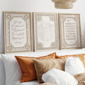 3pcs/set Islamic Muslim Canvas Posters Qur'an Arabic Calligraphy Wall Art Prints for Modern Living Room Home Eid Al-Fitr Gifts