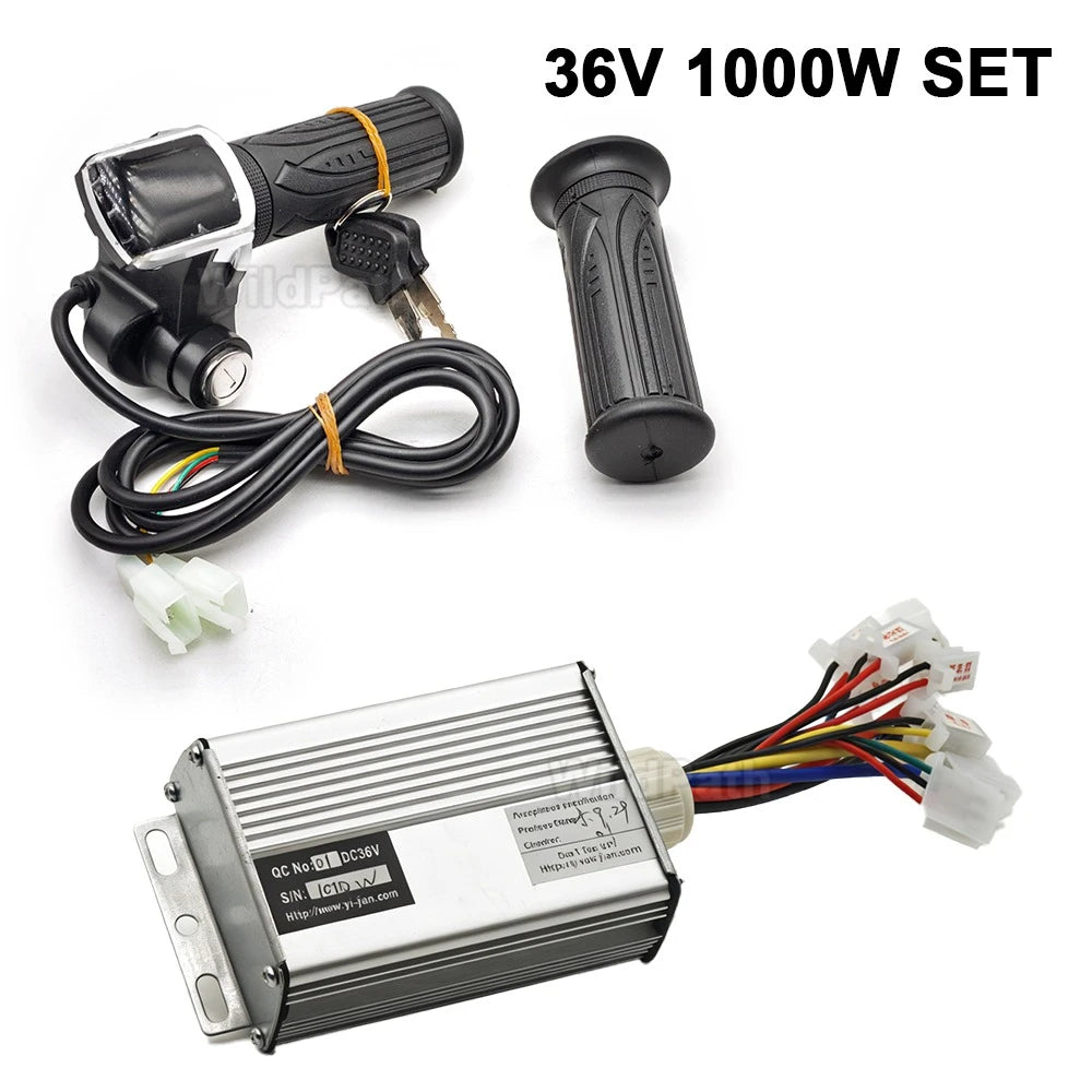 24V 36V 48V 250W 350W 500W 1000W Electric Bike Accessories Motor Brushed Controller Throttle Twist Grip with Reflective Stickers