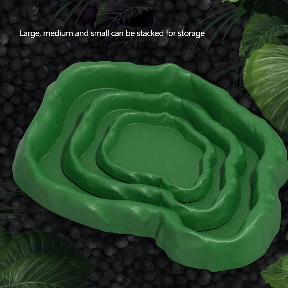 Crawler Pet Feeder Basin Reptiles Amphibians Drinking Feeder Turtle Tortoise Scorpion Lizard Crab Bowl Small Pet Supplies