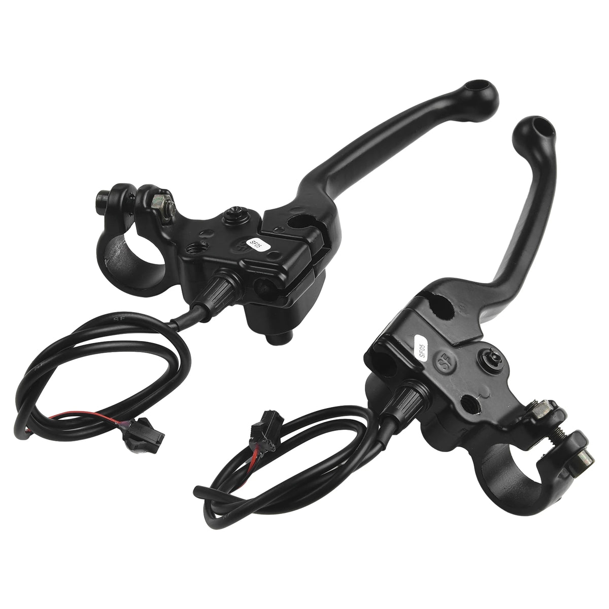 1 Pair E-Bike Mechanical Brake Levers Electric Bicycle Part With Parking Button 2-pin Male Cycling Handle Ebike Accessories