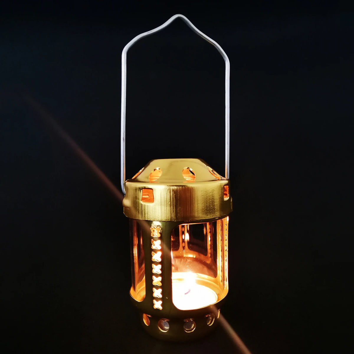 Candle Lantern Mini Bright Aluminium Alloy Brass Night Fishing Hanging Candle Lamp Outdoor Camping Angling Candle Lamp