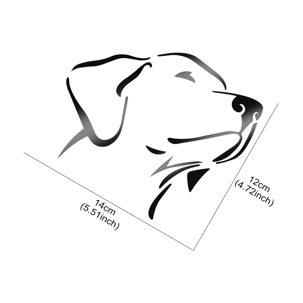 14x12cm Labrador Auto reflektierende Aufkleber Auto Vinyl Film niedlichen Hund Aufkleber für Fahrzeug fenster Motorrad Laptop Auto Zubehör