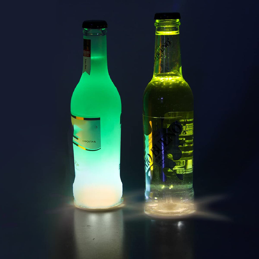 100Pcs LED Tableware Mat Cup  Luminous Sticker Colorful Flashing Bottle Sticker Light-emitting Coaster Stall Bar Light
