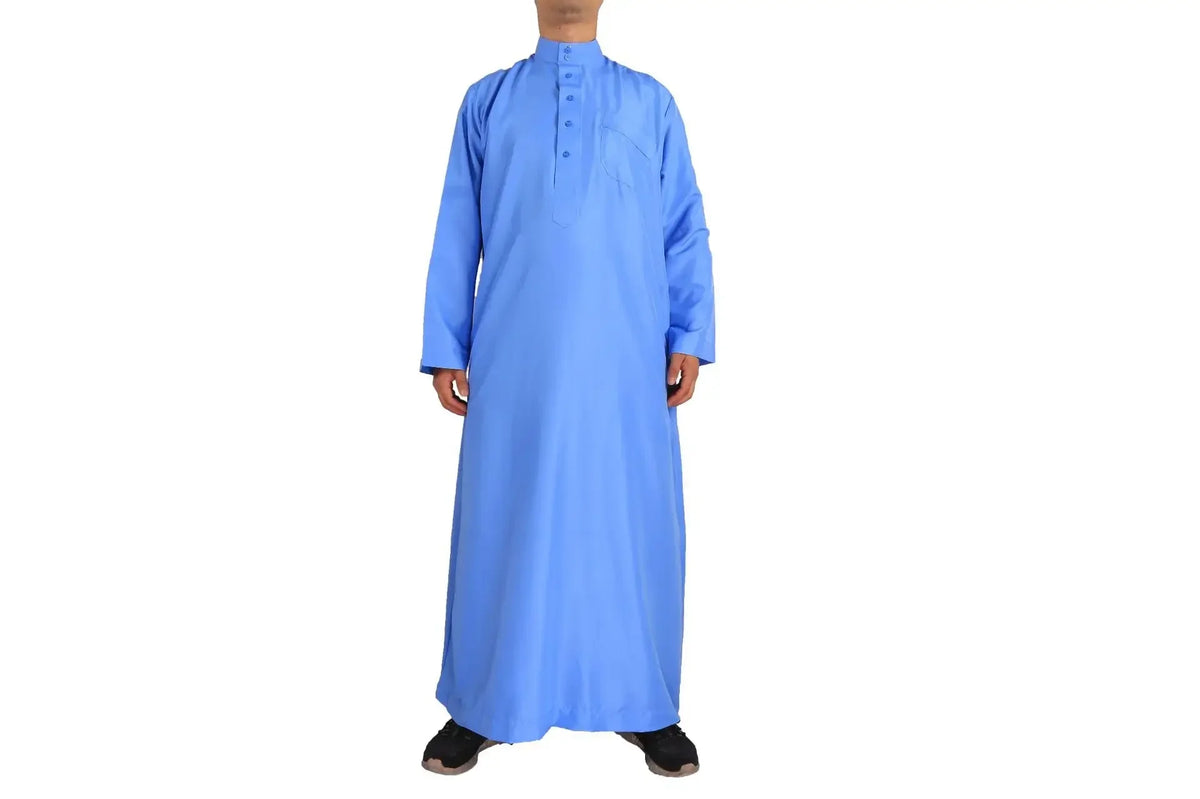 Islamic Clothing Men Solid Long Sleeve Loose Muslim Male Saudi Arabia Pakistan Kurta Muslim Costumes Muslim Dress Kaftan Thobe