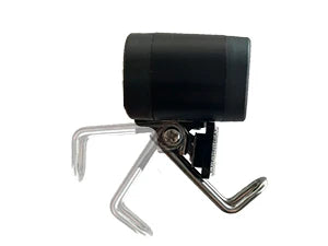 12V-60V universal ebike headlight with horn, IPX4 waterproof, 115Lux low beam, 2/3-pin plug, riser mount for e-bikes & scooters