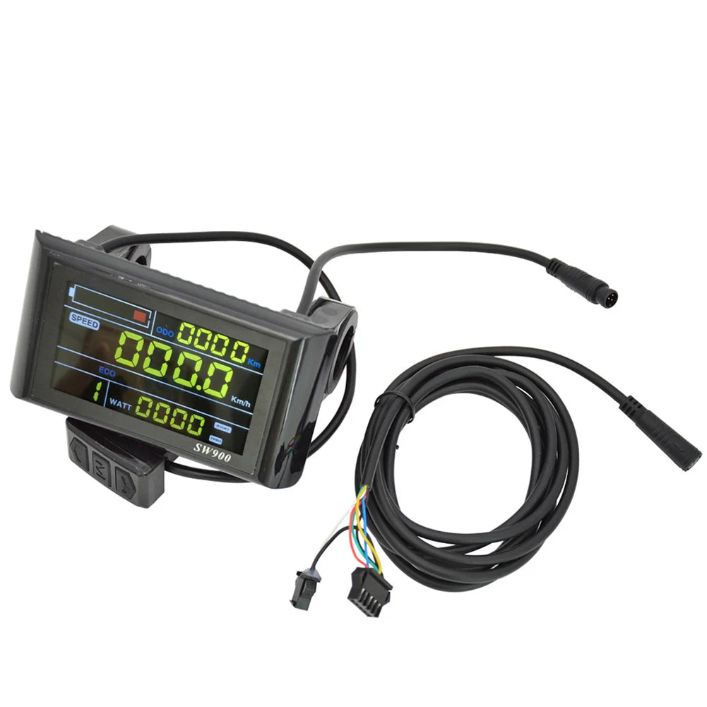 1 Set 5 Pin / 6 Pin E-bike Electric Bicycle E-Scooter LCD Display Color Screen Intelligent Instrument Durable And Practical