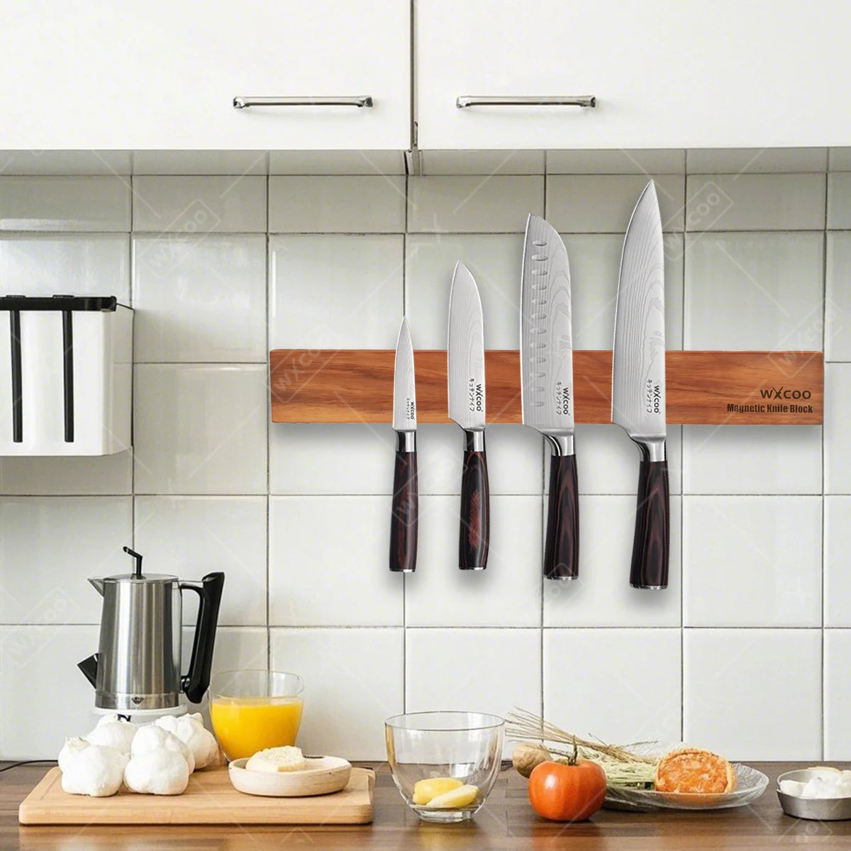 Kitchen Knife Holder Multipurpose Powerful Knife Rack Storage Wall Mounted Magnetic Knife Strip Kitchen Utensils Accessories
