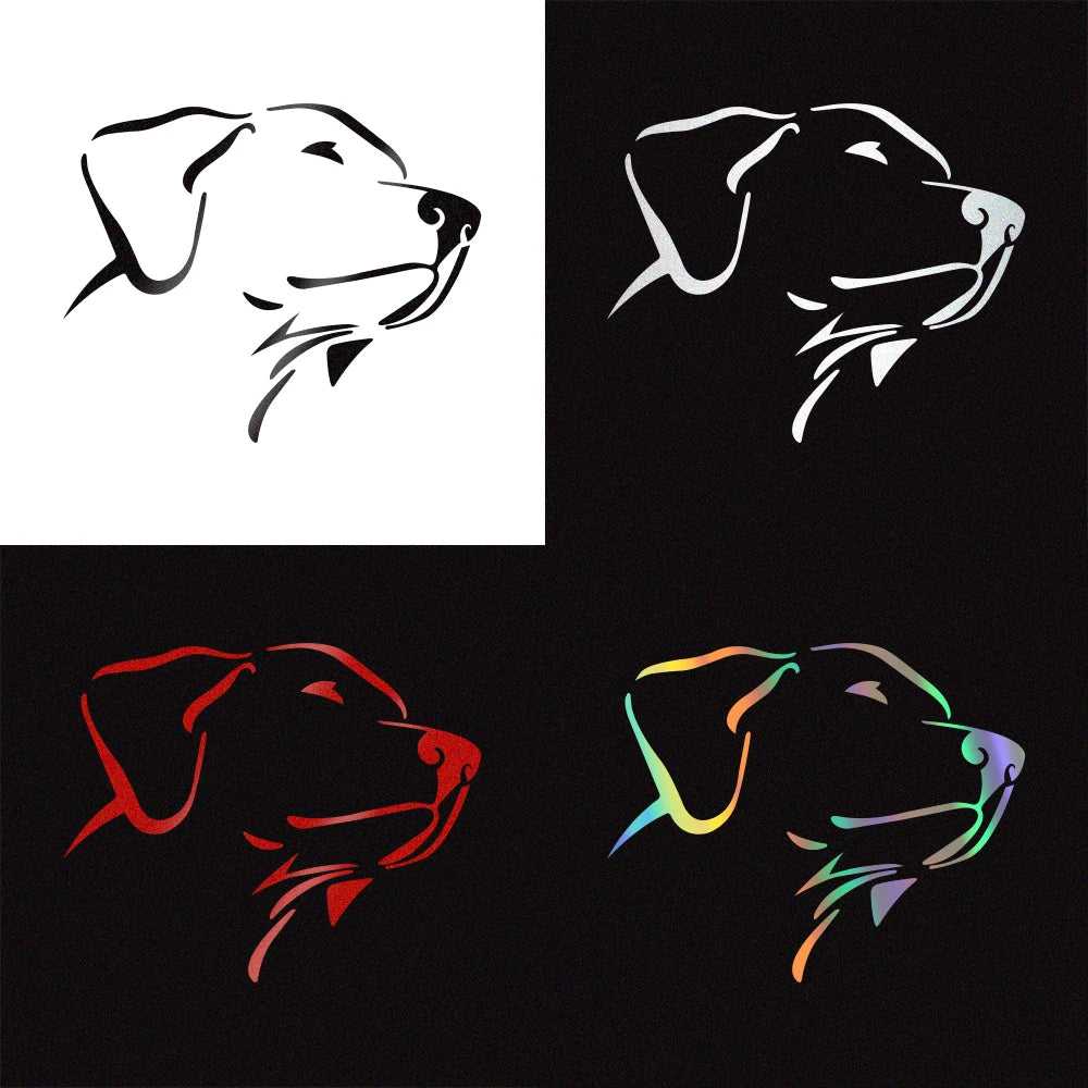 14x12cm Labrador Auto reflektierende Aufkleber Auto Vinyl Film niedlichen Hund Aufkleber für Fahrzeug fenster Motorrad Laptop Auto Zubehör
