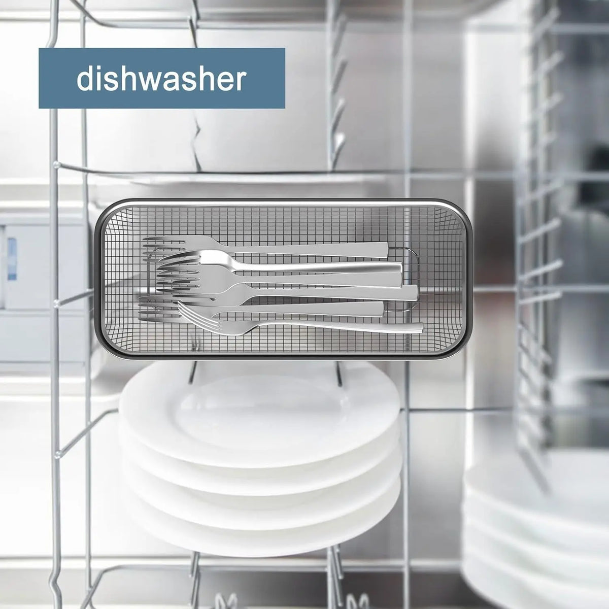 1pc Kitchen Storage Rack - Compact Dishware and Utensil Stand with Drainage Basket