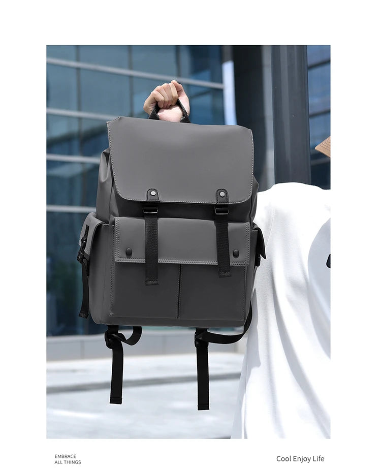 Leichter 15,6-Zoll-Laptop-Rucksack, wasserdicht, multifunktional, Reise-, Wander-, Schulrucksack, Mochila für Herren, Business, mit mehreren Taschen