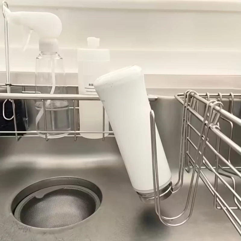Küchen-Aufbewahrungsregal, hängendes Tassen-Trockengestell für Wasserflaschen, Kaffeetassen, Aufbewahrung mit Haken, platzsparender Badezimmer-Organizer