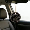 Islamic-Style Travel Prayer Acrylic Tag, with Prayers in Arabic and English, Suitable for Muslim Travelers.