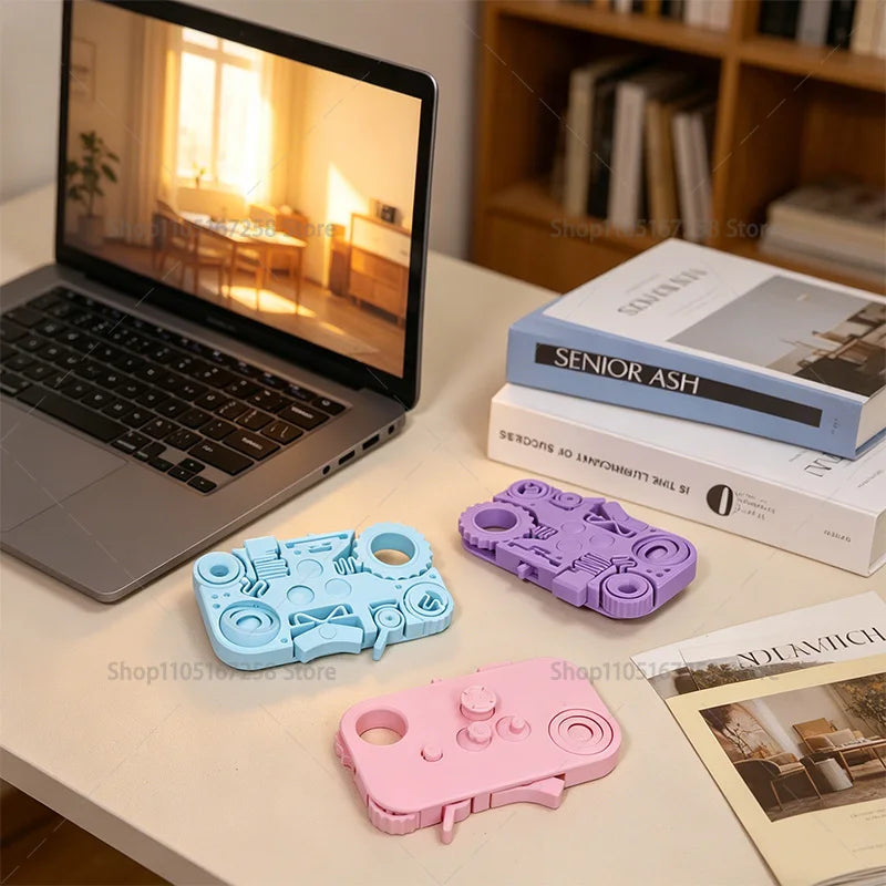3D Printed 12 -in-1Fidget  Multi-Texture Anxiety Relief Gadget,Desk Fidget Pad for Focus Calm，Stress Relief Gadget for Adults