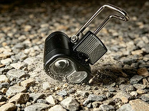 12V-60V universal ebike headlight with horn, IPX4 waterproof, 115Lux low beam, 2/3-pin plug, riser mount for e-bikes & scooters