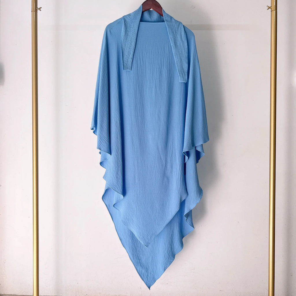 Integrated Khimar Hijab Islamic Prayer Headwear Dubai Style Eid Ramadan Religious Headdress Cosplay Costume Matching Accessory