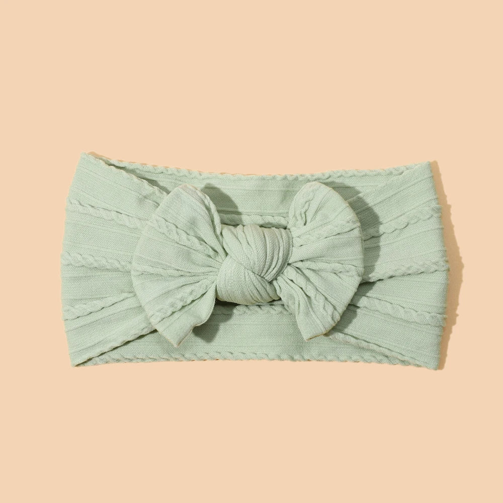 1Pcs Newborn Baby Headband For Girls Elastic Knit Children Turban Baby Bows Soft Nylon Kids Headwear Hair Accessories 32 Colors