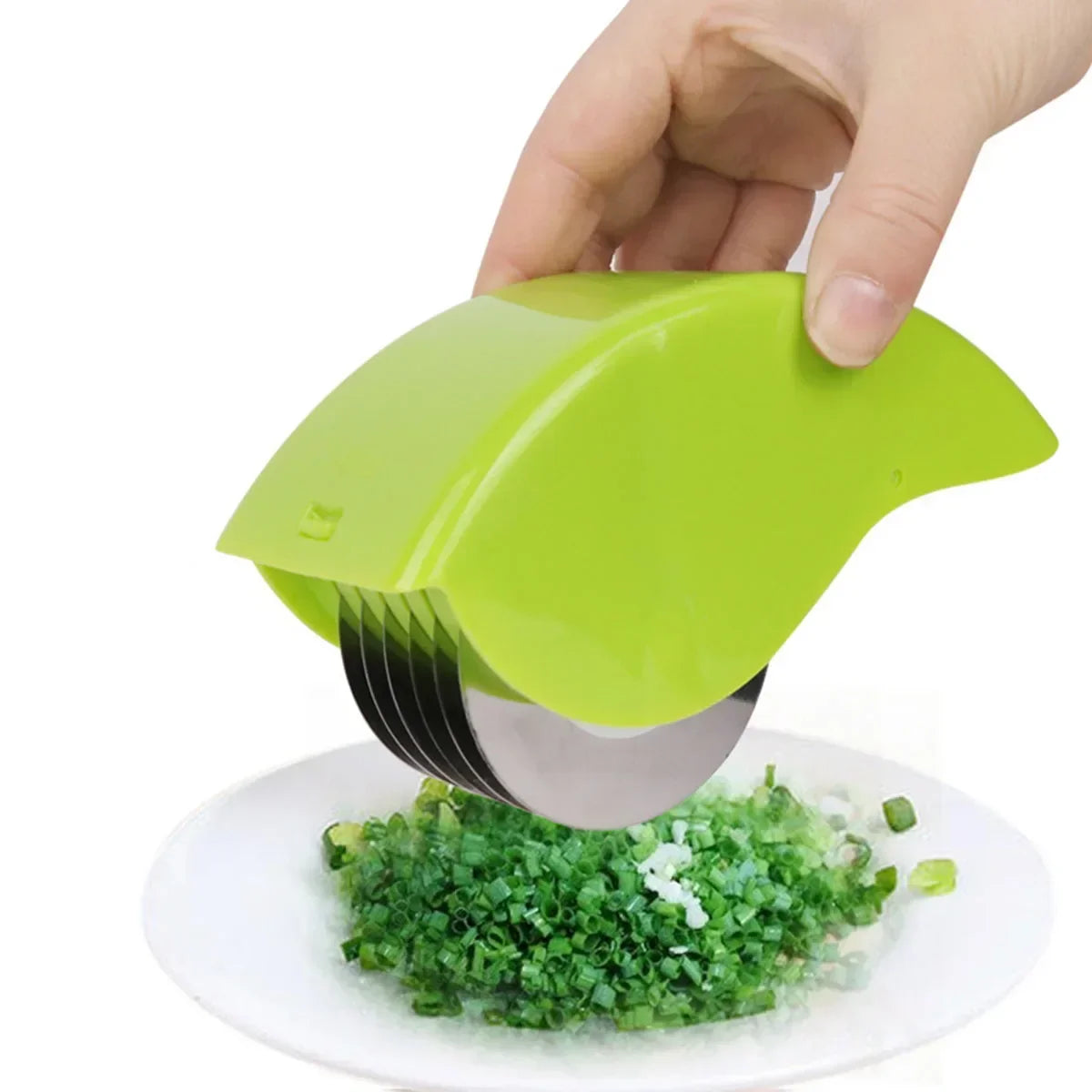 1pc  Stainless Steel Kitchen Gadget Set - Includes Melon Baller, Garlic Grinder, Can Opener, Cheese Shaver & Pizza Cutter