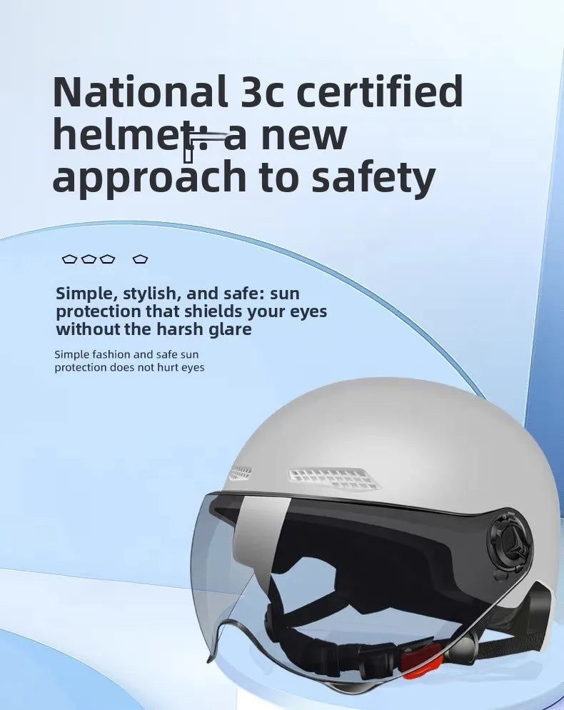2025 E-Bike Motorcycle Half Helmet - Universal for Men Women