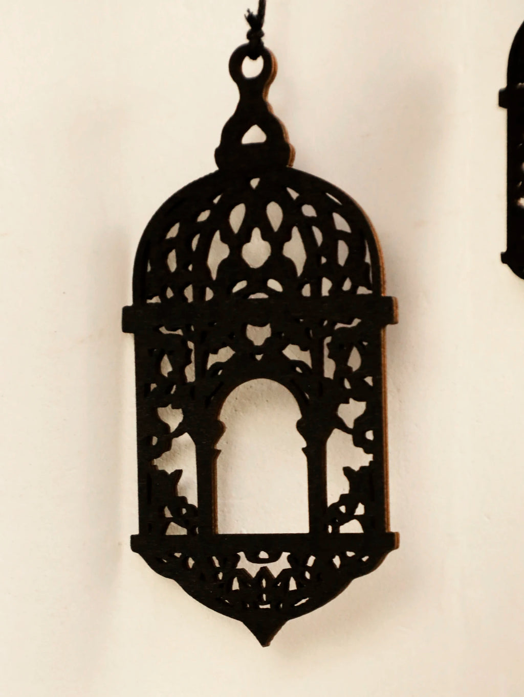 Wooden Hollow Moon and Star Lantern – DIY Ramadan Hanging Decor, Islamic Eid Mubarak Festival Decorations，Ornament Islamic Gifts
