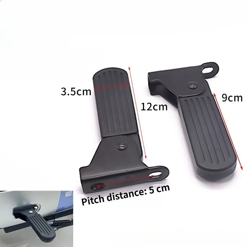 1 Pair Foldable Front Foot Pedals for Yadi Aima Harley U1 E-Bike Lightweight Aluminum Alloy Anti-Slip Cycling Pedals Accessories