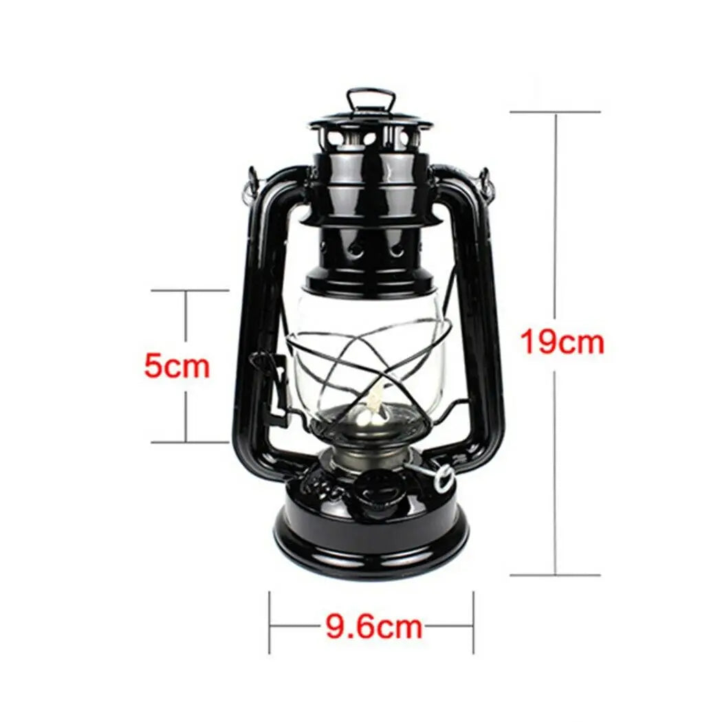1Pc Retro Lantern Home Table Decoration Lamp Outdoor Picnic Hand-Held Lights Metal Hurricane Oil for Dinner Decoration Lamps