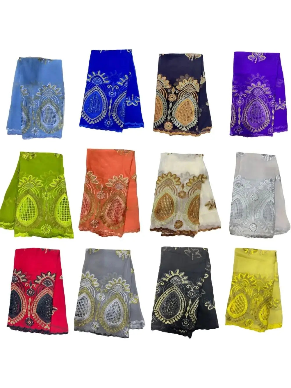 Fashionable Islamic New 2025 Dubai African Chiffon Hijab Pashmina Large Embroidered Shawl for Muslim Women Turban Headscar