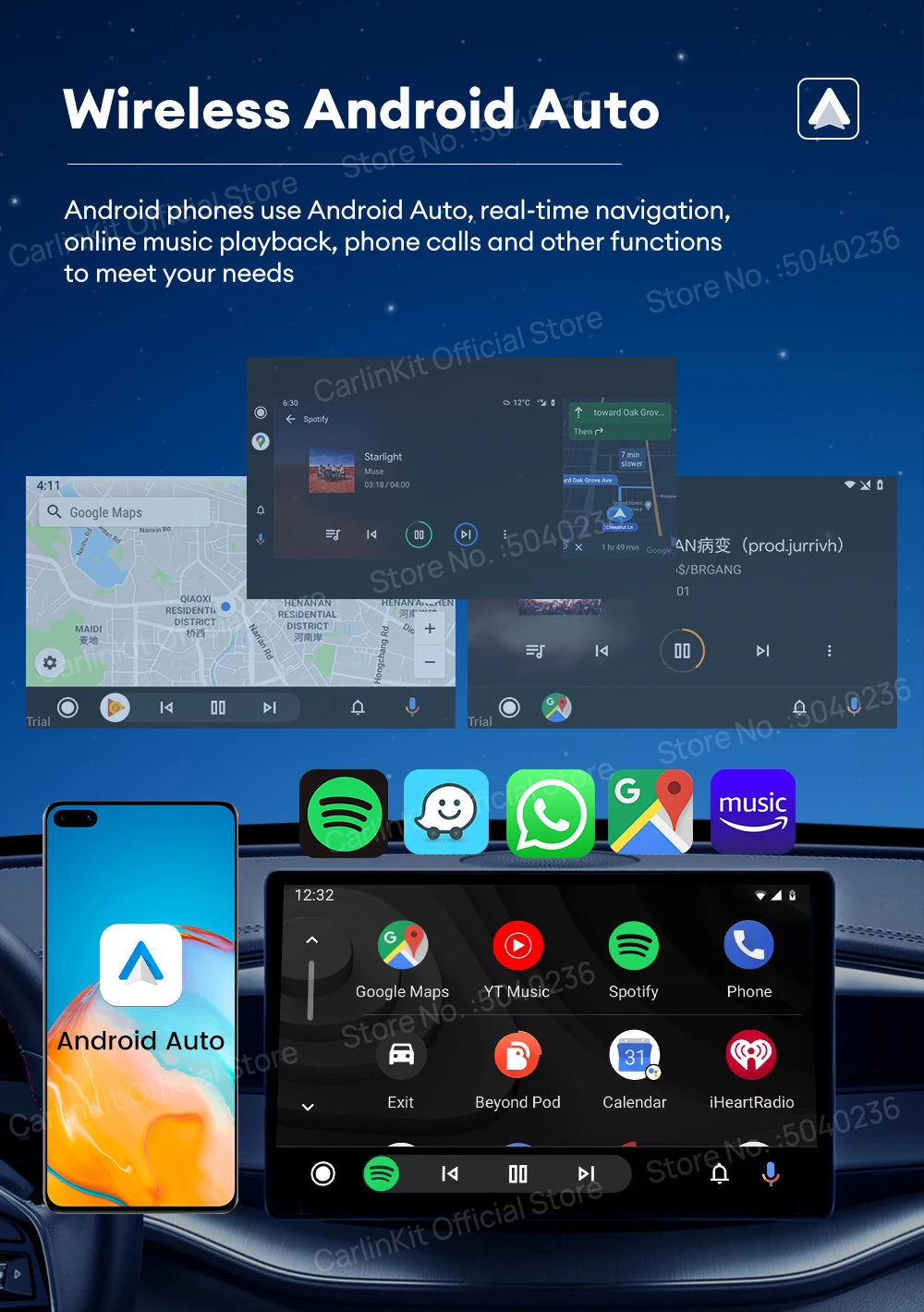 CarlinKit CCPA Wireless CarPlay Für Android Auto Radio Drahtlose Android Auto Drahtlose Auto Connect Mirrorlink Smart USB Adapter