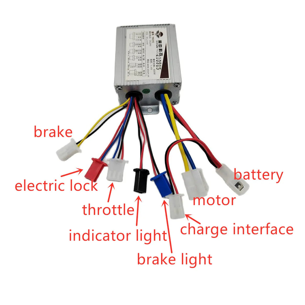 24V 36V 48V 250W/350W/500W E-bike Controller Brushed Controller Speed for Electric Bike/Scooter/Bicycle