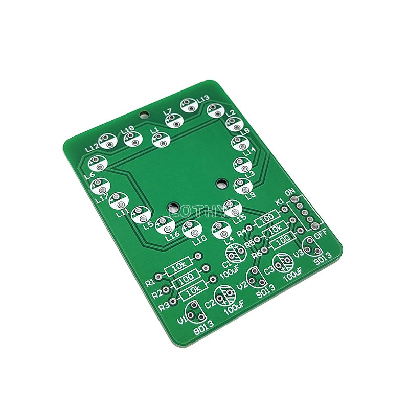 LED DIY Heart Shaped Flow Water Lamp Kit Love Light DIY  Electronic Kit Cardioid Flashing Light Fun Soldering Practice Kit