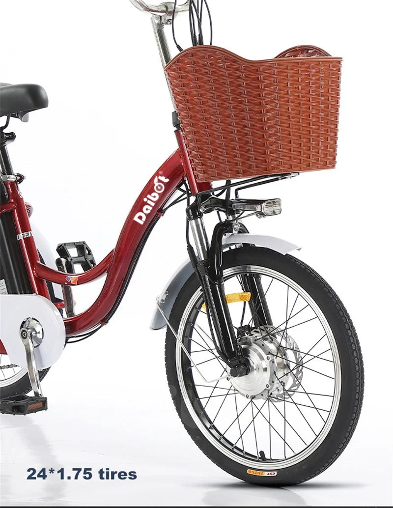 20inch 3 Wheels Electric Bike For Adults 350W 48V 7 Speed Cargo Electric Tricycle For Elderly People Removable Battery