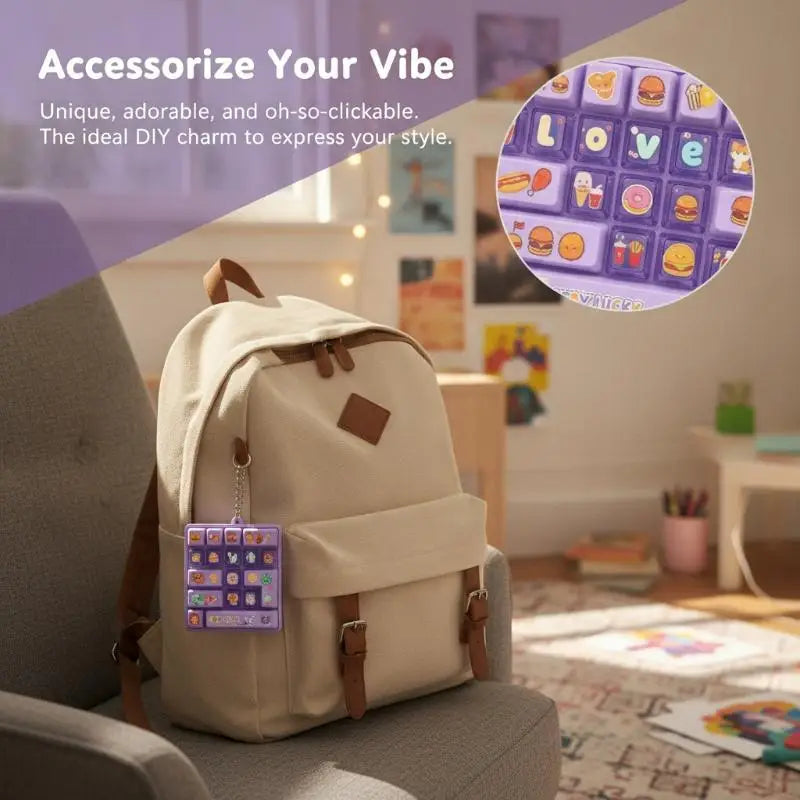 Purple Fidget Keyboard Toy With Cute Animal Patterns And Smooth Touch Perfect For Home Leisure Office Stress Relief