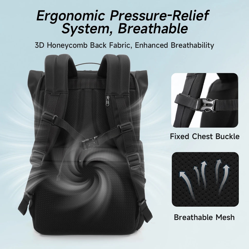 Tigernu Reiserucksack für Herren, TPU, wasserdicht, Rucksack für Herren, erweiterbar, Herrenrucksack, Business-Taschen, Schulrucksack