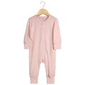 2026 Newborn Baby Bamboo Fiber Romper Solid Breathable Long Sleeve Clothes For 0-24M Boy Girl Jumpsuit Infant Loungewear Pyjamas
