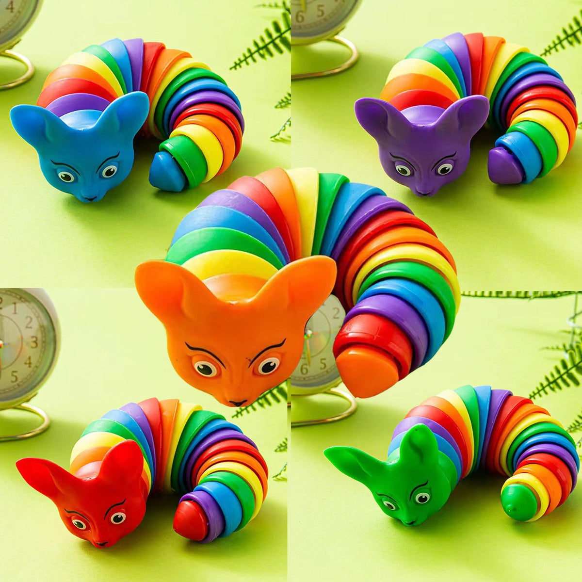 2025 New Fidget Slug Toy for children  3D Colorful Sensory Slug Relieves Fun Decompression Toy Creative Twist Fox/Ant/Fidget Toy