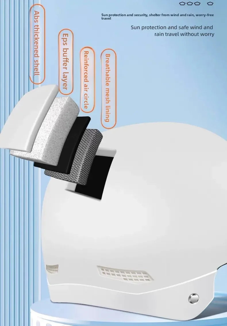 2025 E-Bike Motorcycle Half Helmet - Universal for Men Women